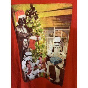 Star Wars Christmas Darth Vader Stormtrooper Presents Men’s Sz XL‎ Red